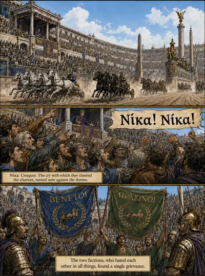 Strategos: The Nika revolt begins in the Hippodrome