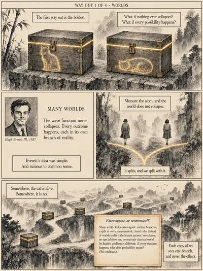 The Veiled Box: The first way out: many worlds