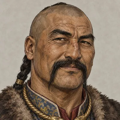 Portrait of Tervel, as drawn in the book