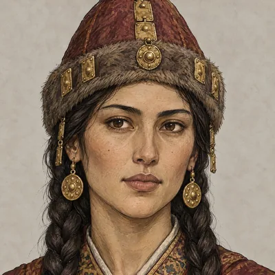 Portrait of Theodora, as drawn in the book