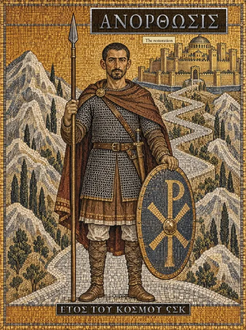 Opening page of chapter 5: ΑΝΟΡΘΩΣΙΣ, The restoration
