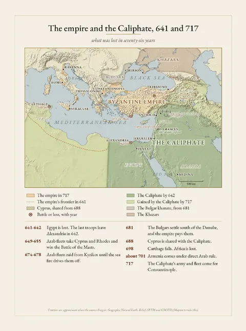 The empire and the Caliphate, 641 and 717, a page from the book